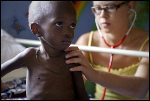 sick Kid at Masanga Hospital 